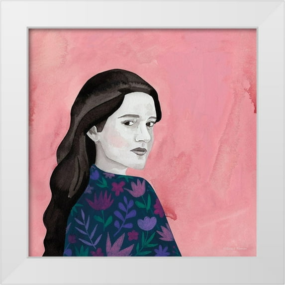 Nieman, Rachel 12x12 White Modern Wood Framed Museum Art Print Titled - Contemporary Portrait I