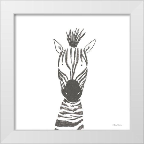 Nieman, Rachel 12x12 White Modern Wood Framed Museum Art Print Titled - Zebra Line Drawing