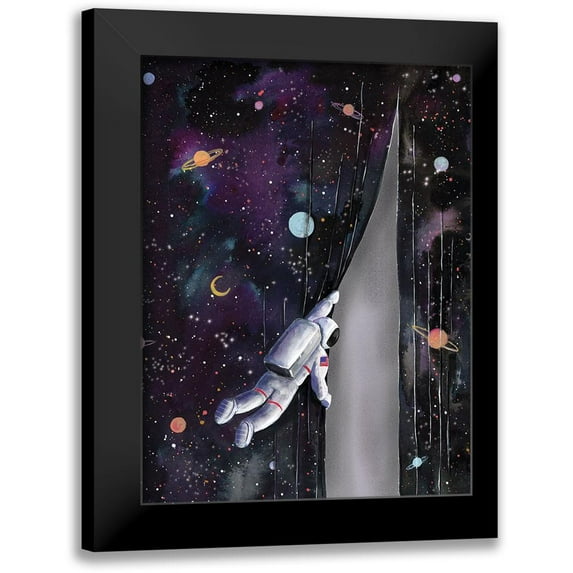 Nieman, Rachel 12x14 Black Modern Framed Museum Art Print Titled - Astronaut in Space