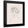thumbnail image 1 of Nieman, Rachel 12x14 Black Modern Framed Museum Art Print Titled - Head Full of Flowers Line Drawing, 1 of 5