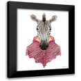 thumbnail image 1 of Nieman, Rachel 12x14 Black Modern Framed Museum Art Print Titled - Zebra in a Zipup, 1 of 5