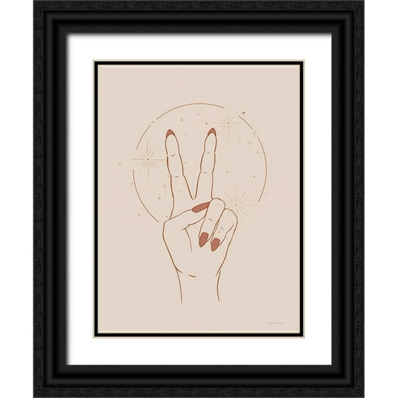 Nieman, Rachel 12x14 Black Ornate Wood Framed with Double Matting Museum Art Print Titled - I Am At Peace in This Space
