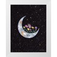 thumbnail image 1 of Nieman, Rachel 15x18 White Modern Wood Framed Museum Art Print Titled - Flowers on Crescent Moon, 1 of 4