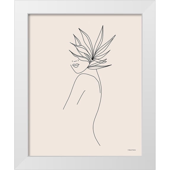 Nieman, Rachel 15x18 White Modern Wood Framed Museum Art Print Titled - Modern Figural Line Drawing