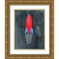 thumbnail image 1 of Nieman, Rachel 19x24 Gold Ornate Wood Framed with Double Matting Museum Art Print Titled - Flower Rocket, 1 of 4