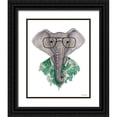thumbnail image 1 of Nieman, Rachel 20x24 Black Ornate Wood Framed with Double Matting Museum Art Print Titled - Elephant in Eye Glasses, 1 of 4