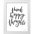 thumbnail image 1 of Nieman, Rachel 25x32 White Modern Wood Framed Museum Art Print Titled - Think Happy Thoughts, 1 of 4