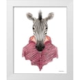 thumbnail image 1 of Nieman, Rachel 26x31 White Modern Wood Framed Museum Art Print Titled - Zebra in a Zipup, 1 of 4