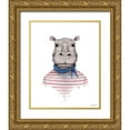 thumbnail image 1 of Nieman, Rachel 26x32 Gold Ornate Wood Framed with Double Matting Museum Art Print Titled - Hippo in Handkerchief, 1 of 4
