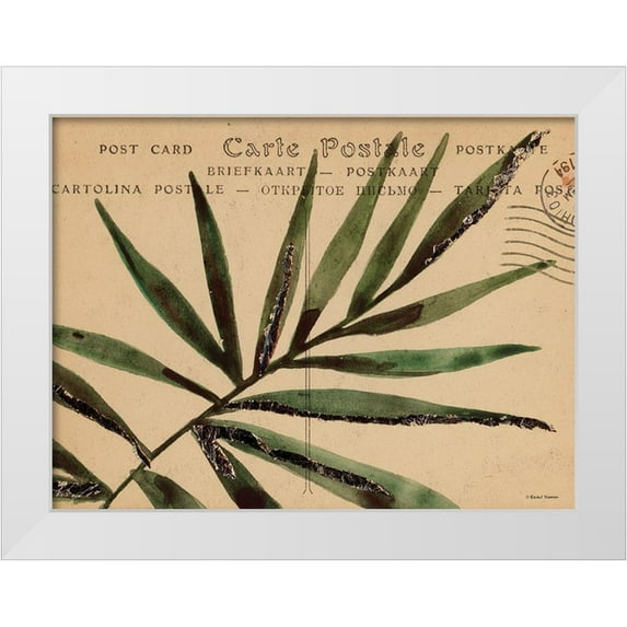 Nieman, Rachel 32x25 White Modern Wood Framed Museum Art Print Titled - Postcard Painting 1