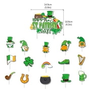 Nienjey St. Patrick's Day Party Decoration Irish Festival Cake Insert Board Decoration Supplies