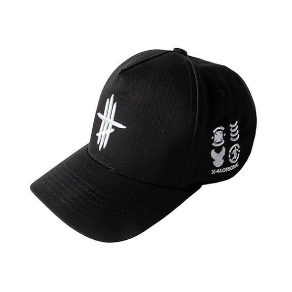 Niepce Inc Black Cyberpunk Techwear Baseball Cap for Men Japanese Streetwear Dad Hat
