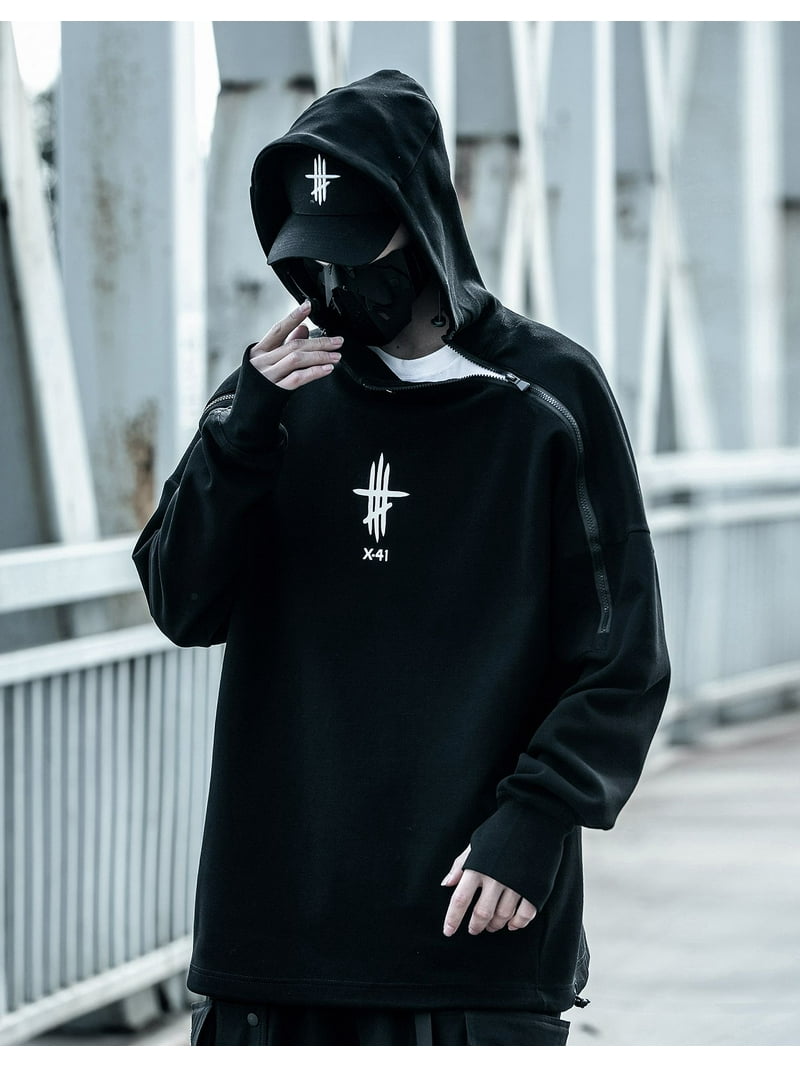 Niepce Inc Black Japanese Streetwear Men's Techwear Hoodie
