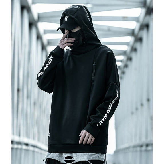 Niepce Inc Black Japanese Streetwear Men's Techwear Hoodie