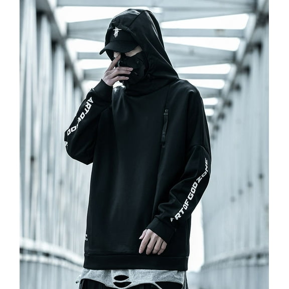 Niepce Inc Black Japanese Streetwear Men's Techwear Hoodie