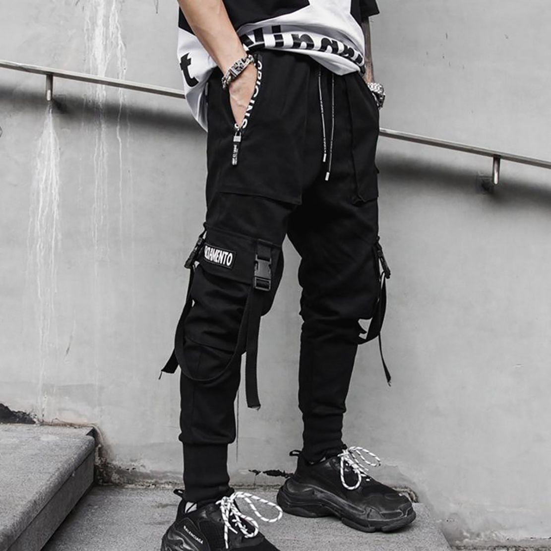 Niepce Techwear Matte Black Pants Relaxed Fit India