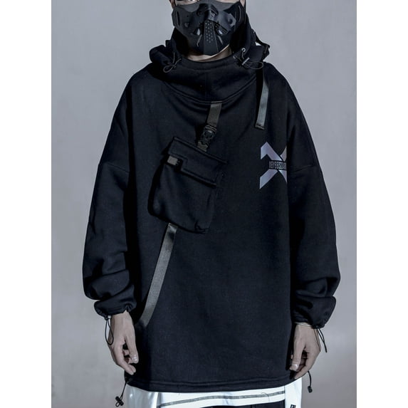 Niepce Inc Cotton Streetwear Techwear Fluorescence Printed Hoodie (Men's)