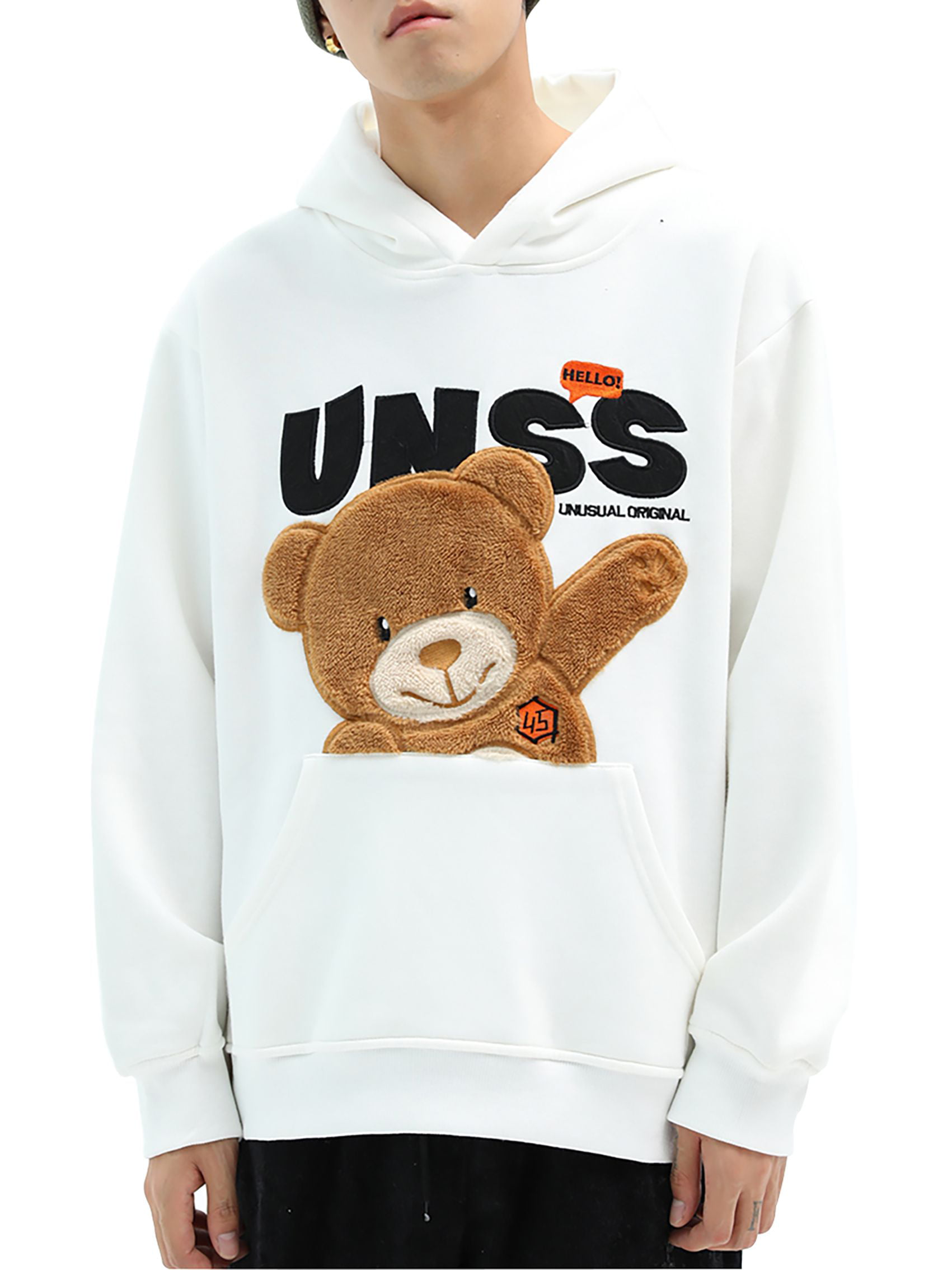 BEAR EMBROIDERED HOODIE