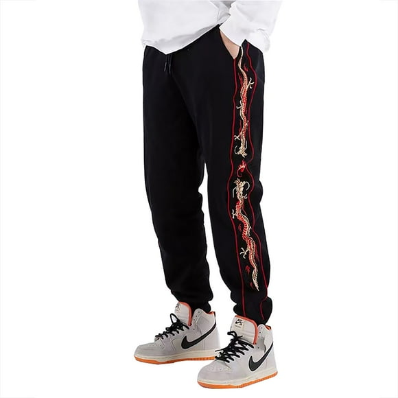 Niepce Inc Japanese Streetwear Jogger Dragon Embroidery Fashion Pants Men Casual Sweatpants