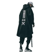 Niepce Inc Long Black Japanese Streetwear Gothic Men's Techwear Hoodie