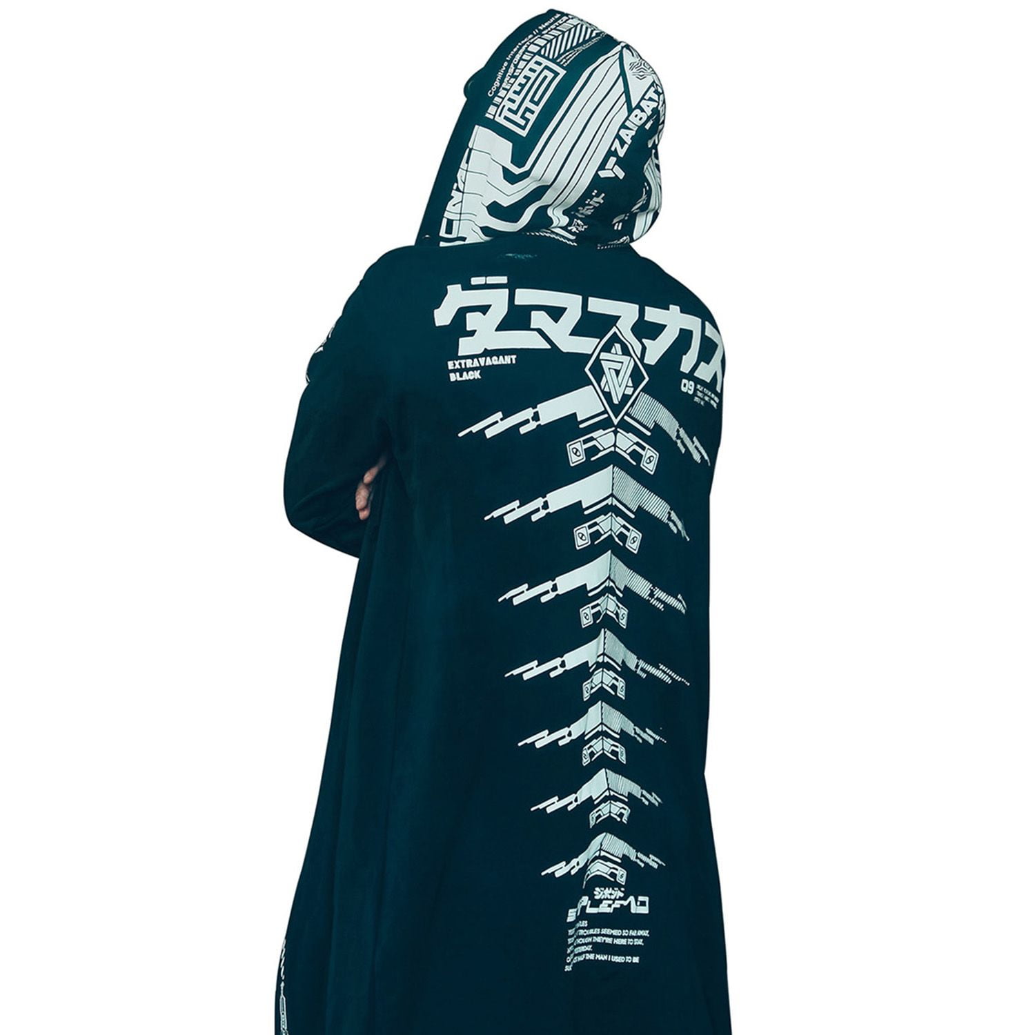NIEPCE INC Streetwear Techwear Kanji Embroidery Turtleneck