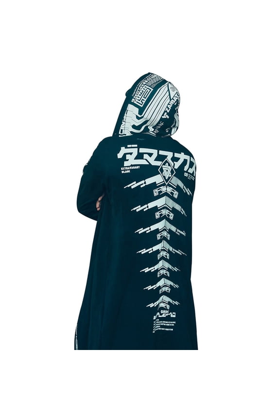Inc Men Graphic Sweatshirts Fashion Streetwear Zip Up Long Hoodie