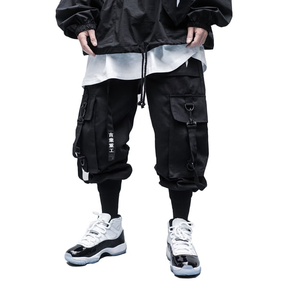 Niepce Inc Men's Japanese Streetwear Black Techwear Pants