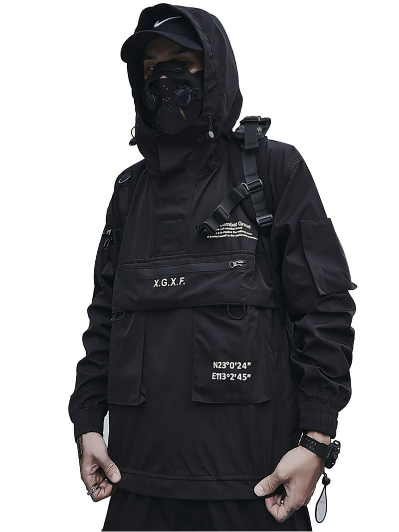 Niepce Inc Streetwear Black Combat Multi-pockets Cyberpunk