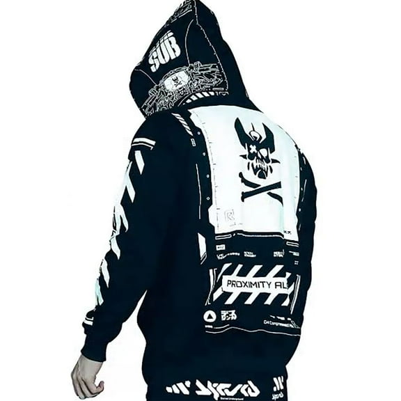 Niepce Inc Streetwear Fashion Hoodie Jacket Zip Up Graphic Men Sweatshirt