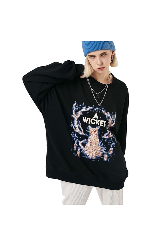 Inc Streetwear Graphic Sweatshirts For Men Casual Cotton Crewneck Pullover