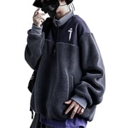 Niepce Inc Streetwear Techwear Urban Black Winter Wool Fleece Jacket Mens