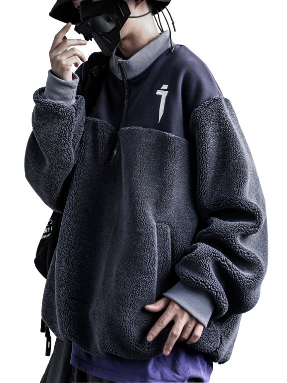 Inc Streetwear Techwear Urban Black Winter Wool Fleece Jacket (Men's)