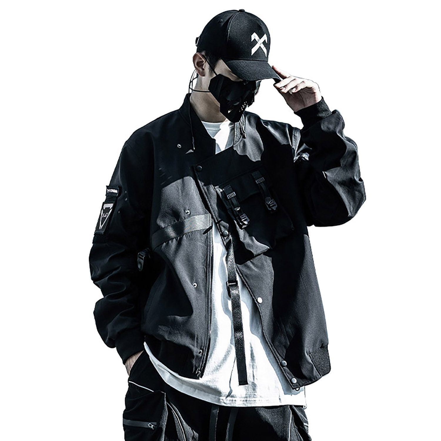 Niepce Inc Japanese Streetwear Kanji White Men's Techwear Niepce Inc Japanese Streetwear Kanji White Men's Techwear