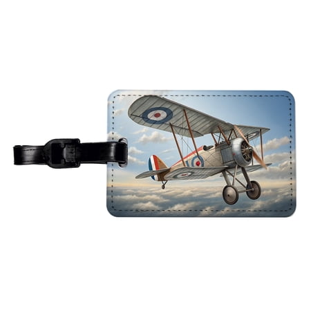 Nieuport 17 WWI French Fighter Plane Faux Leather Travel Luggage Tag price history and forecast - Blooza Blooza