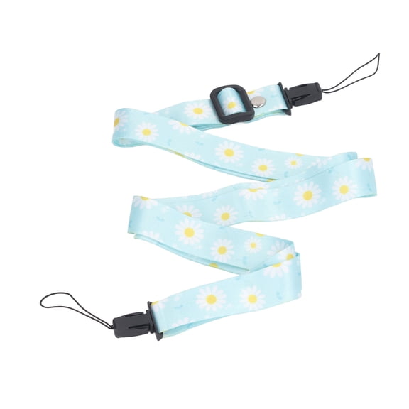 Nieyigj 1.2m / 3.9ft Length Adjustable Multifunctional Stylish Printed Camera Shoulder Strap Belt For Instant Cameras Mini 12 11 8 Featuring A Beautiful Blue Daisy Flower Pattern Design [cite: 12]