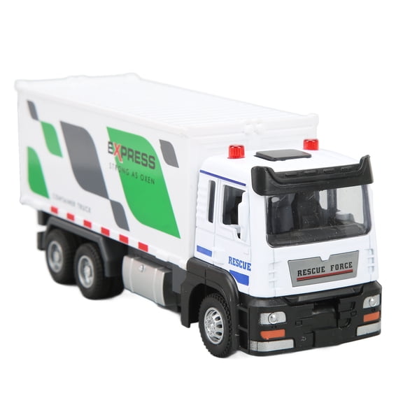 Nieyigj 1:32 Alloy Container Truck Toy Model Simulation Sound Light Container Truck Toy Semi Trailer Vehicles Toy with Battery