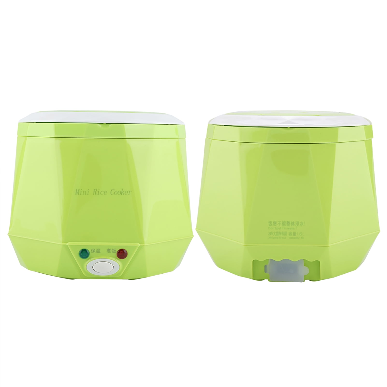 Nieyigj 1.6L Portable Electric Rice Cooker for 24V Truck, Green - 140W Food Steamer and Multicooker for Travel (7.1 inches / 18 cm)