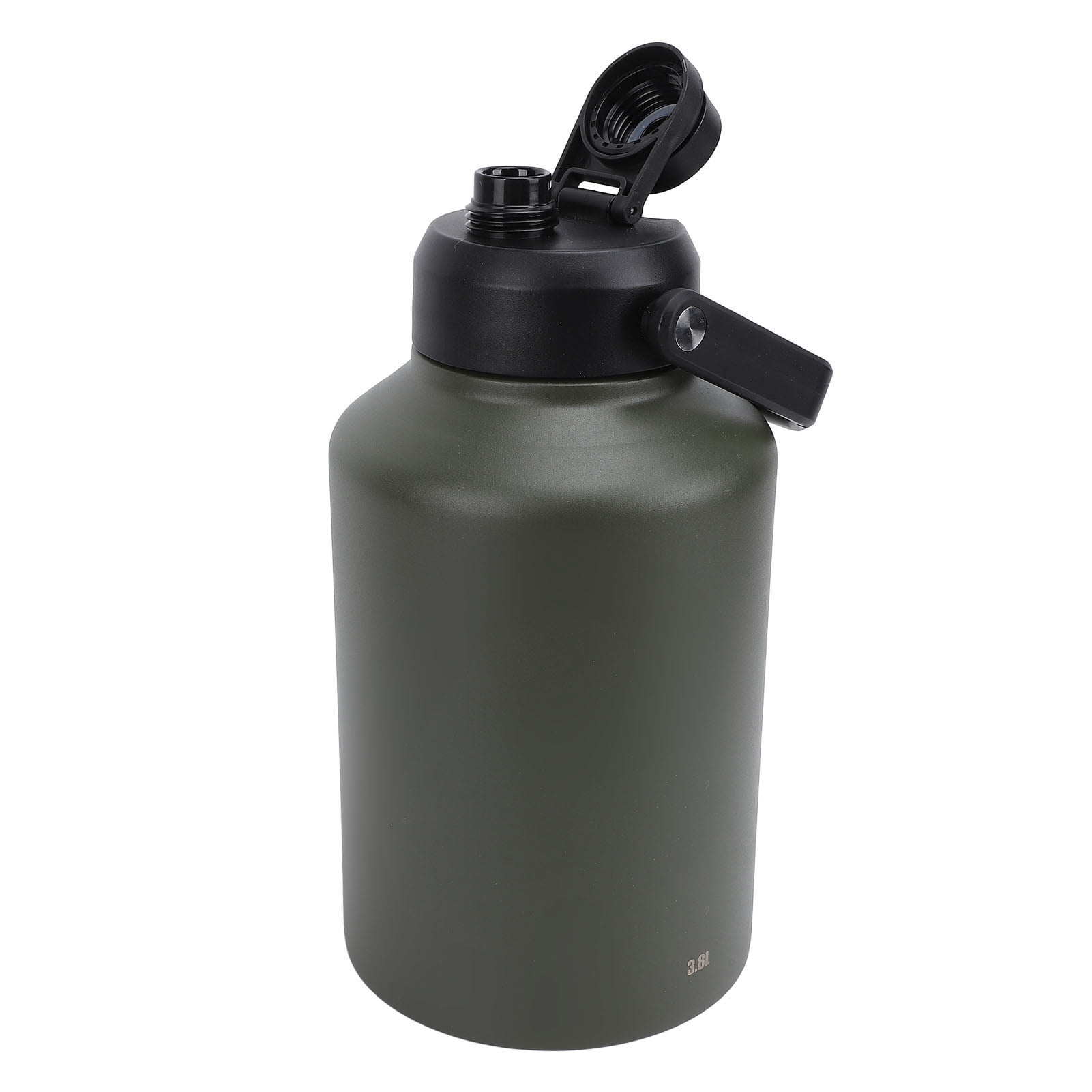 Nieyigj 1 Gallon (3.8L) Stainless Steel Sports Water Bottle Double Wall Vacuum Insulated Large Jug with Handle for Outdoor Camping Workouts Gym Hiking - Army Green