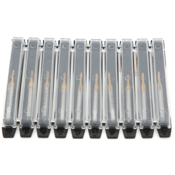 Nieyigj 10-Piece M1.3 x 0.3 High-Speed Steel Machine Screw Tap Drill Bit Set, Titanium Plating for Metric Coarse Threads, Bicycle Repair, and Machinery Manufacturing (M1.3x0.3 / 0.05x0.01 inches)