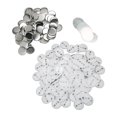 thumbnail image 1 of Nieyigj 100 Set Pin Back Button Parts Tinplate Plastic Base Button Making Supplies Badge Craft DIY 44mm / 1.73in, 1 of 9