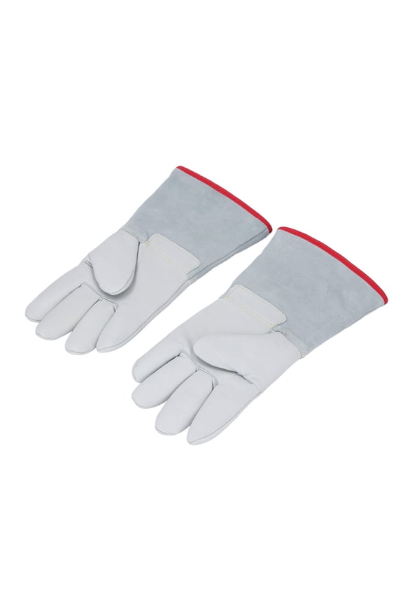 1016240011811 Multicolor Antifreeze Gloves Thickened Cowhide Low Temperature Protective Gloves for Liquid Nitrogen Dry Ice Handling 14.17 inches / 36 cm, 1 Pair