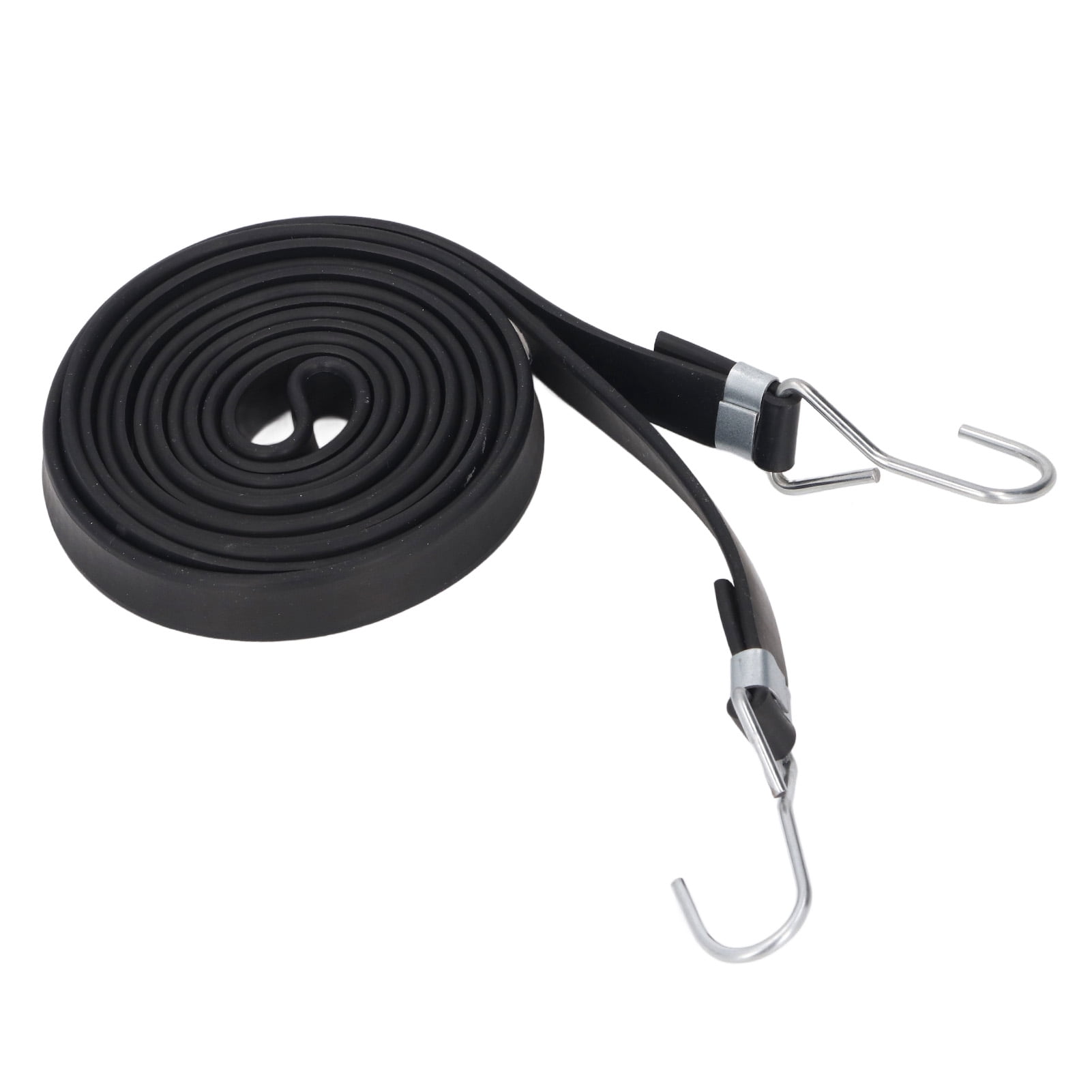 Nieyigj 10Pcs Heavy Duty Bungee Cords with Hooks, 2cm/0.79in Width Black High Elasticity Strap for Outdoor, Cars, Motorcycles, 2.5m / 8.2ft
