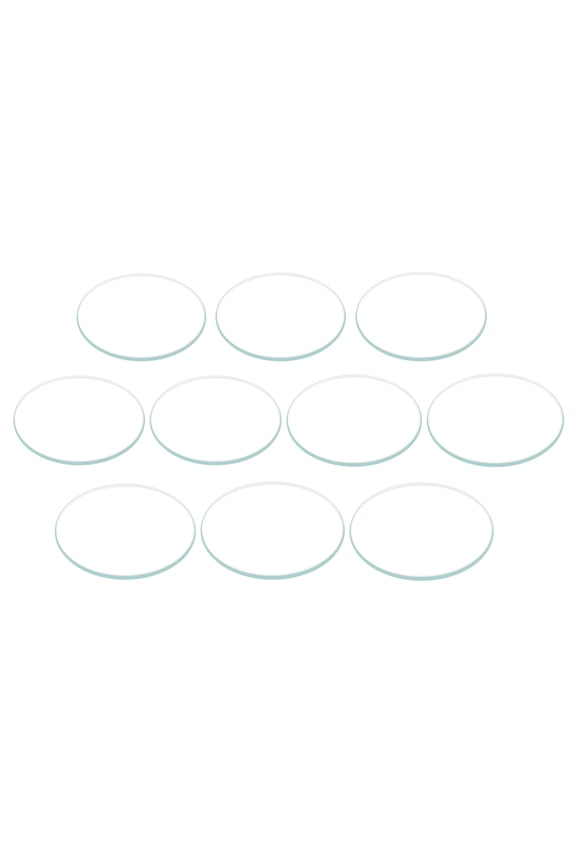 11-Piece Flat Watch Crystal Glass Lens Assortment Set, 1.5mm Thickness, 25mm to 30mm Diameter (0.98 - 1.18 inches), Professional Watchmaker Repair Accessories