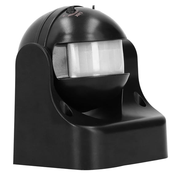 Nieyigj 110-240V Wide Angle PIR Infrared Motion Sensor Detector Movement Switch Smart Light Switch for Security Lighting, Adjustable Angle Spherical Wall Mounted Motion Switch (1 Pack, Black)