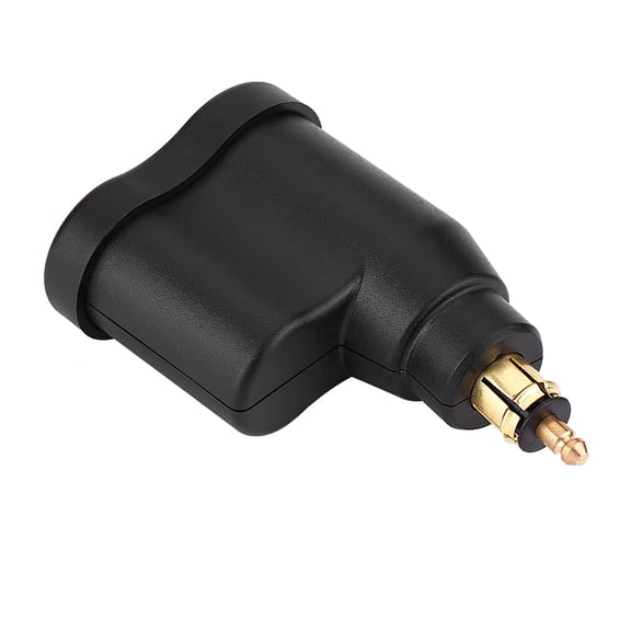 Nieyigj 12-24V 3.3A Motorcycle Dual USB Charger Power Adapter Cigarette Lighter for BMW Hella DIN Plug, Black