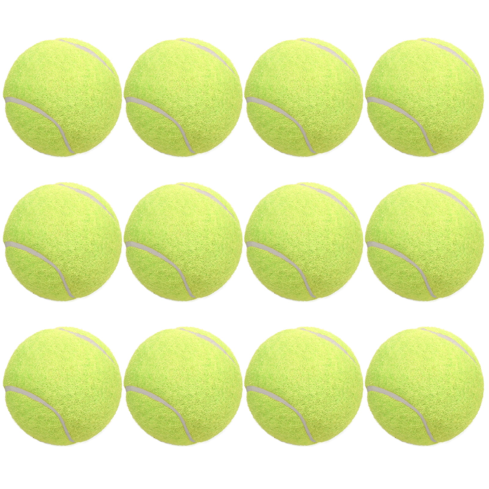 Nieyigj 12 Packs Pressurized Training Tennis Balls, Premium Yellow Practice Tennis Balls for Hard Court