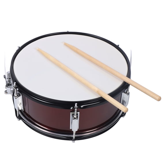 Nieyigj 14-Inch Stainless Steel Snare Drum Set for Military Band Student Beginners with Wood Sticks, Strap and Wrench (14 in / 35.6 cm)
