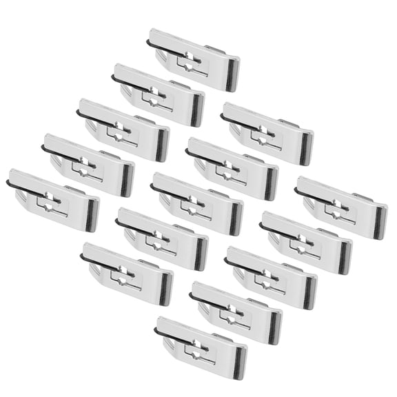 Nieyigj 15 Pcs Overlock Presser Foot Universal Stainless Steel Snap On Sewing Machine Presser Foot for Home Sewing Machines