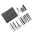 thumbnail image 1 of Nieyigj 16-Piece Professional Manicure Set & Pedicure Kit, Stainless Steel Nail Clippers Grooming Tools with Case, Gray (5.91 inches / 15.00 cm), 1 of 9