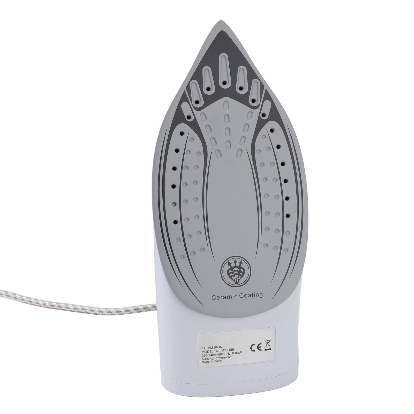 Nieyigj 1600W Steam Iron for Clothes with 210ml Water Tank, Professional Microsteam Holes Dry Wet Ironing Machine for Home and Travel, Purple (10.4 inches / 26.5 cm)